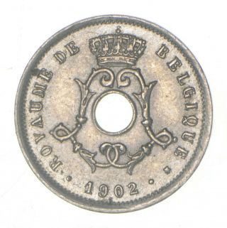 Silver - World Coin - 1907 Belgium 5 Centesimi - 2.  5 Grams 686