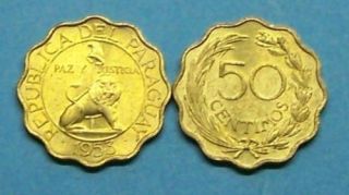 Paraguay 1953 50 Centimos Km28 Uncirculated