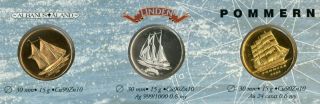 Finland Aland Cutty Sark Tall Ships Races Mariehamn 2000 Medal Collector Set 3