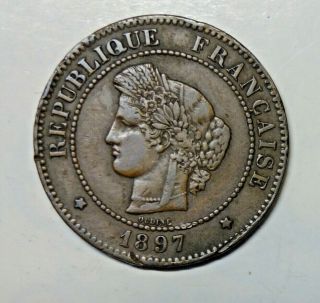 France : 5 Cent 1897.