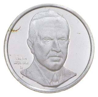 Rare Calvin Coolidge.  925 Sterling Silver - Round Limited Edition Series 554