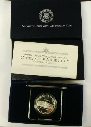 1992 The White House Commemorative Proof Uncirculated 90 Silver Dollar