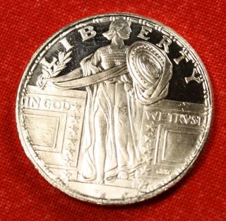 1/4 Oz Standing Liberty Design.  999 Silver Round Bullion Bu Collector Coin Gift