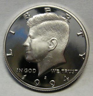 1994 - S Silver Proof John F Kennedy Half Dollar Flashy Gem Example Dutch