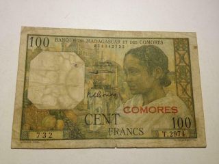 Comores 100 Francs 1963 Rare
