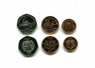 Guyana 1 5 10 Dollars 2016 - 2018 Unc Coin Set Of 3