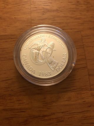 Canada Universiade Edmonton 1983 Silver 3/4 Oz Coin