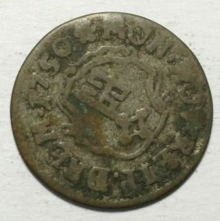 1750 Groten,  German - States Bremen Silver Coin.  Double - Headed Eagle
