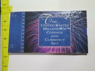 2000 Millennium Coinage & Currency Set Silver Dollar United States ✮
