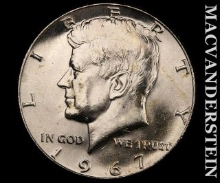 1967 Silver Kennedy Half Dollar - Gem Brilliant Uncirculated Luster J4816