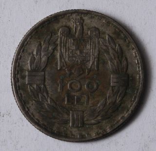 Romania Carol Ii Silver 100 Lei 1932