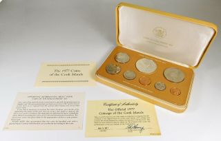 1977 Cook Islands Proof Set - 8 Coins