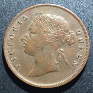 Old Foreign World Coin: 1901 Straits Settlements 1 Cent