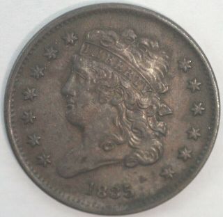 1835 Classic Head Half Cent United States Coin 1/2c Great Eye Appeal