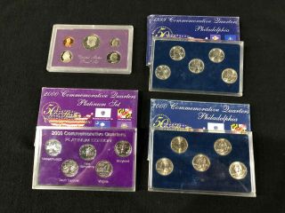 Commemorative Quarters And Proof Set Of 11 Packages 1987 1984 2000