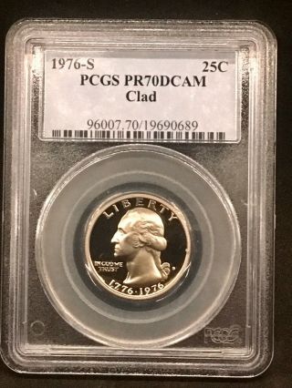 1976 - S Washington Bi - Centennial Clad Quarter Proof - Pcgs Pr70dcam