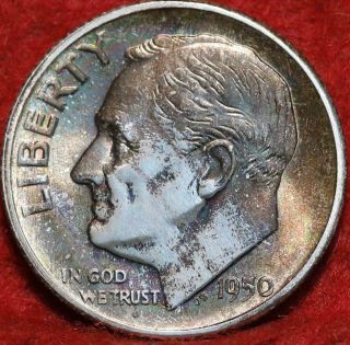 1950 - S Toned San Francisco Silver Roosevelt Dime