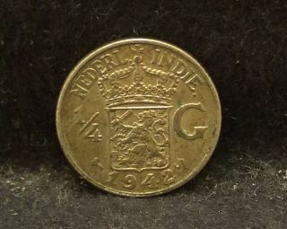 1942 - S Netherlands East Indies 1/4 Gulden Wwii,  San Francisco (usa),  Km - 319 /ne2