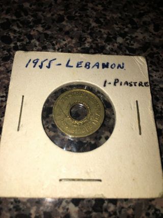 1955 Lebanon 1 Piastre Coin Fc866