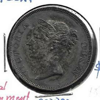 1845 Straits Settlements Large 1 Cent Coin - Book Value $150 2