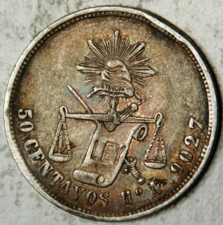 Mexico Silver 50 Centavos 1880 Ho - A (hermosillo)