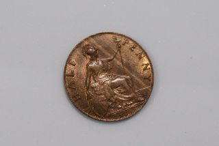 Uk Gb Half Penny 1915 George V B21 Z595