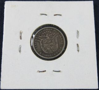 1904 Panama 5 Centesimos de Balboa Old Silver Coin 2