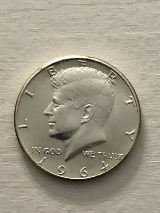 1964 Kennedy Silver 50 Cents Gem Uncirculated Coin