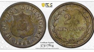 Dominican Republic 1888 H H 2 1/2 Centavos Pcgs Residue—au Detail