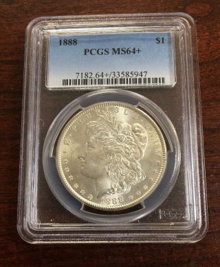 1888 $1 Morgan Silver Dollar Pcgs Ms64,