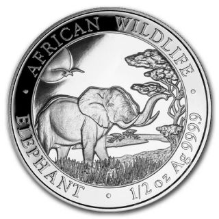 2019 1/2 Oz Somalia Silver Elephant Coin (bu)