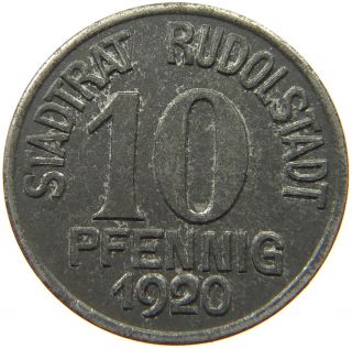Germany Notgeld 10 Pfennig 1920 Rudolstadt Rb 491