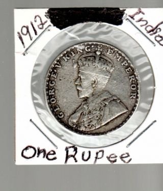 1912 India One Rupee Coin