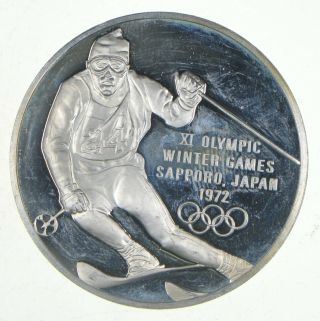 Sterling Silver - 1972 Olympic Winter Games.  925 Silver 24.  3 Grams Round 859