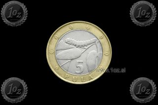 Botswana 5 Pula 2000 (mopane Worm) Bi - Metallic Coin Aunc