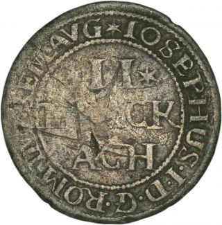 Germany Aachen: 2 marck silver 1707 (RRR) F 3