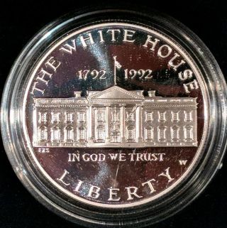 1992 - W Proof White House 200th Anniversary Silver Dollar Coin