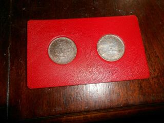 Vatican City Coin Set Of 2 Silver 1958 500 Lire Coins