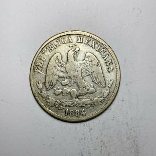 Mexico 50 Centavos 1884 Pi H Coin