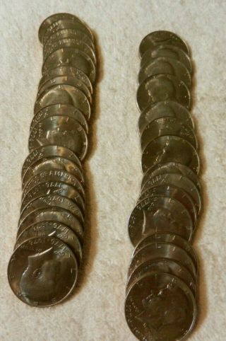 (38) 1776 - 1976 P Bu Roll Jfk Kennedy Bicentennial Half Dollars $19 Face
