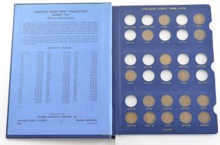 Partial Set 1909 - 1940 Lincoln Wheat Cent Album - Better Album 422