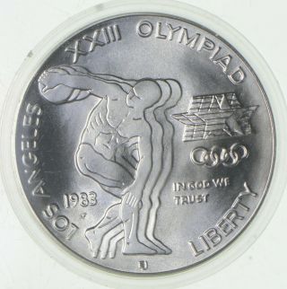 Unc 1983 - P Los Angeles Olympiad Commemorative 90 Silver Dollar Collectible 731