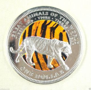 Fiji Coin 1 Dollar 2009 Unc,  Great Animals Of The World - Tiger