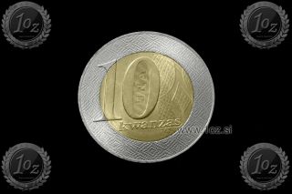 Angola 10 Kwanzas 2012 (coat Of Arms) Bi - Metallic Coin (km 109) Uncircualted