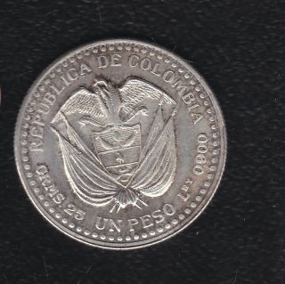 Colombia 1 Peso Casa De Moneda 1620 - 1756 - 1956 Silver