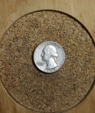 1943 P 25c Washington Quarter 90 Silver Coin Wq777 Old " Tuck "