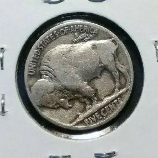 1925 D Low Mintage Buffalo Nickel 5c Cent Coin Rotated Die 45° Error
