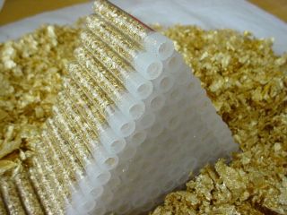 16 Gold Flake Vials.  Online