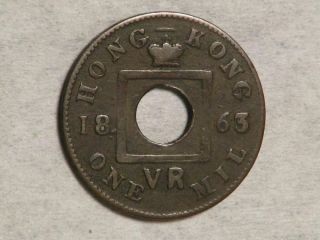 Hong Kong 1863 1 Mil Vf