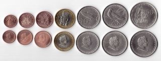 Cook Islands - 7 Dif Unc Coins Set: 1 Cent - 1$ 2010 Year Bimetal